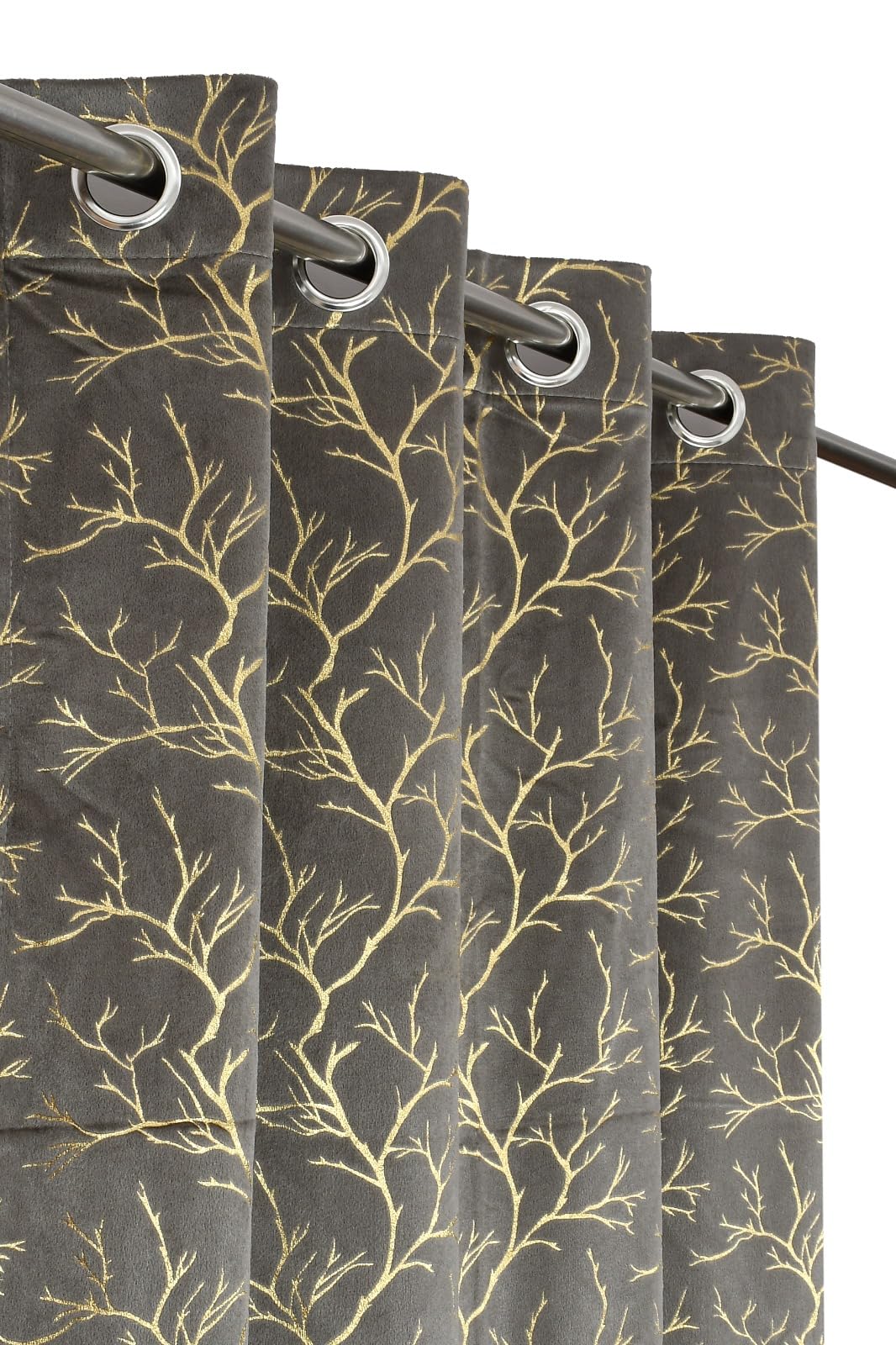 Ultica Fab Premium Window Velvet Curtains 6 Feet Long Set of 2 I Room Darking Parde for Living Room Home Kids Bedroom, Aqua (Grey, Window 6 feet) (B0D8W81RXD) Amazon Price History, Amazon Price Tracker