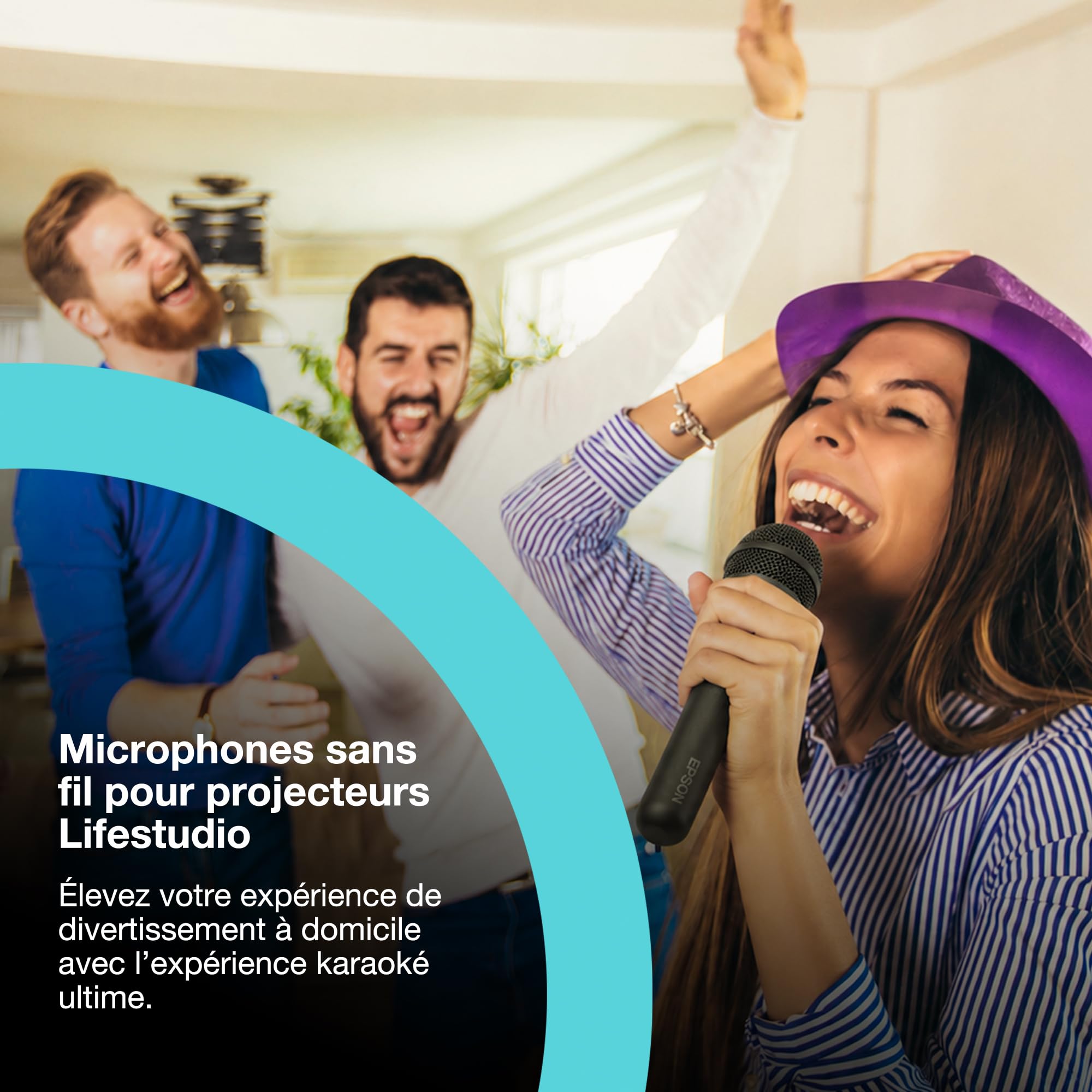 Epson Lifestudio Pop EF-61W | Projecteur TV Intelligente Portable, HD intégrale 1080p | Sound by Bose | 700 lumens | 3LCD x RGB-LED | Google TV | Config. aisée | Écran 150 po | Garantie 5 Ans | Blanc
