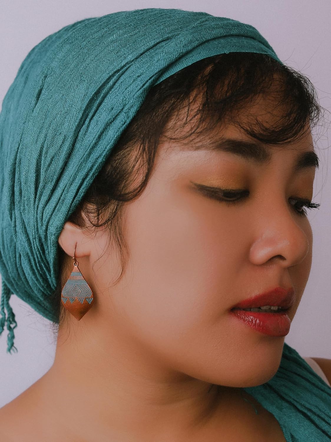 MINACHI Ethnic Vintage Bohemian Retro Antique Turquoise Color Theme Dangle Drop Earrings, Boho Jewelry Gift for Women - Image 7