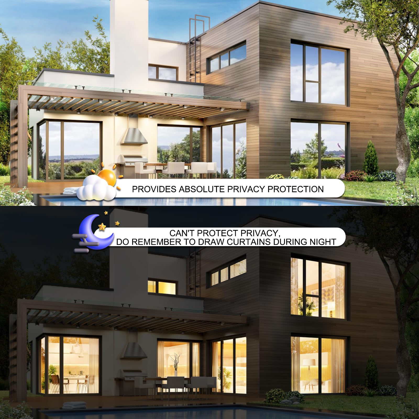 Shackcom Vinilos Espejo para Ventanas 90x400cm, Vinilo Espejo Unidireccional, Lámina Protector Solar Privacidad, Lámina Resistente al 99% de los Rayos UV para hogares y oficinas