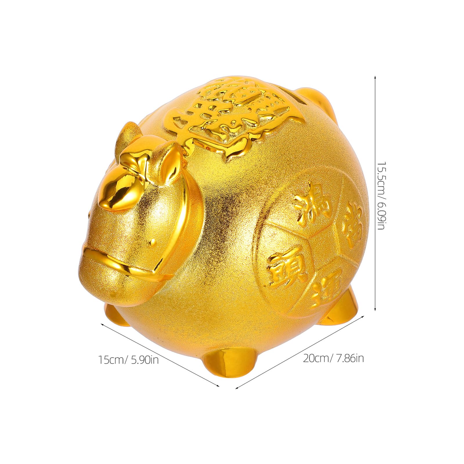 Gatuida Keramik Spardose Pferd Goldene Figur Sparbüchse Münzbehälter Dekorativ Chinesisches Neujahr Geschenk Elegante Tischdekoration Für Zuhause Und Büro