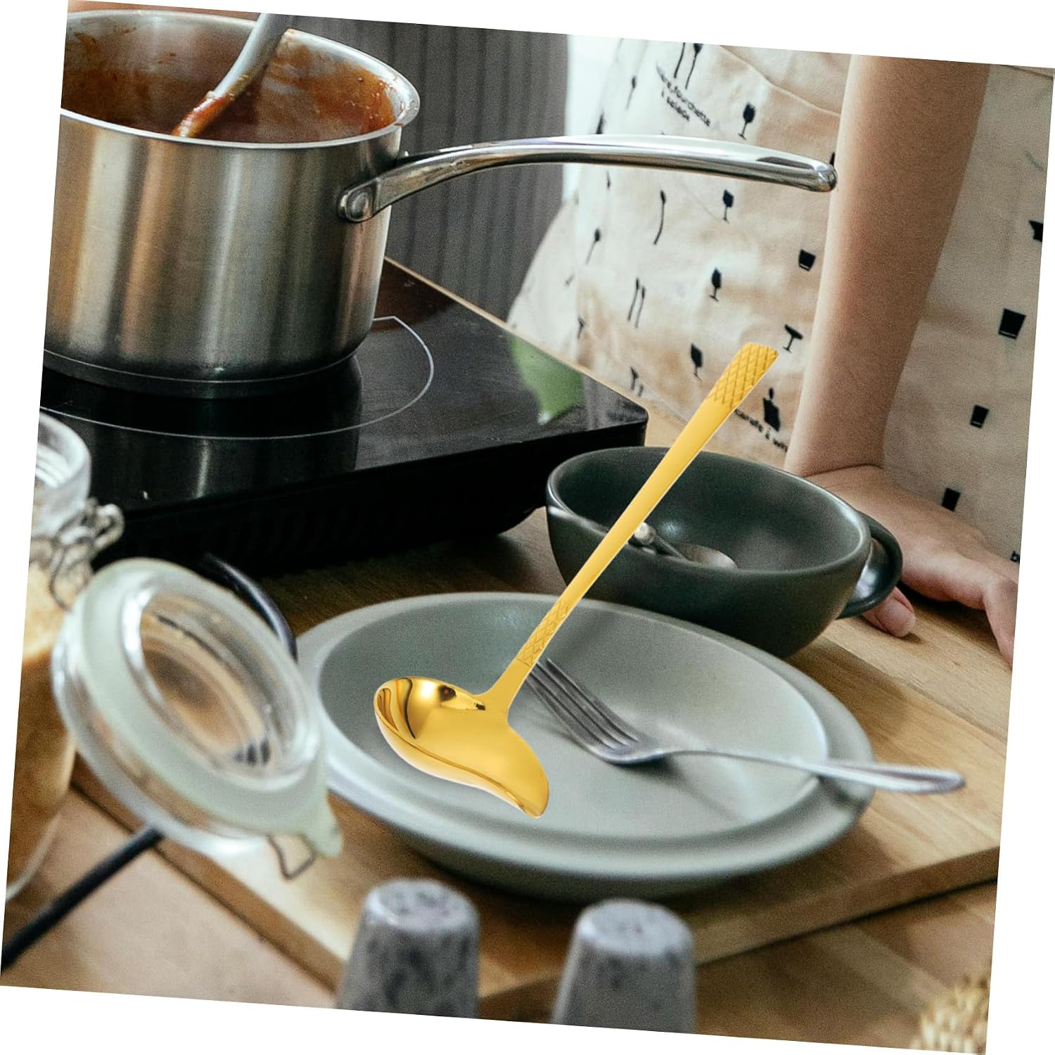 Creative Duckbill Stainless Steel Gravy Ladle Spoon Xmas Golden