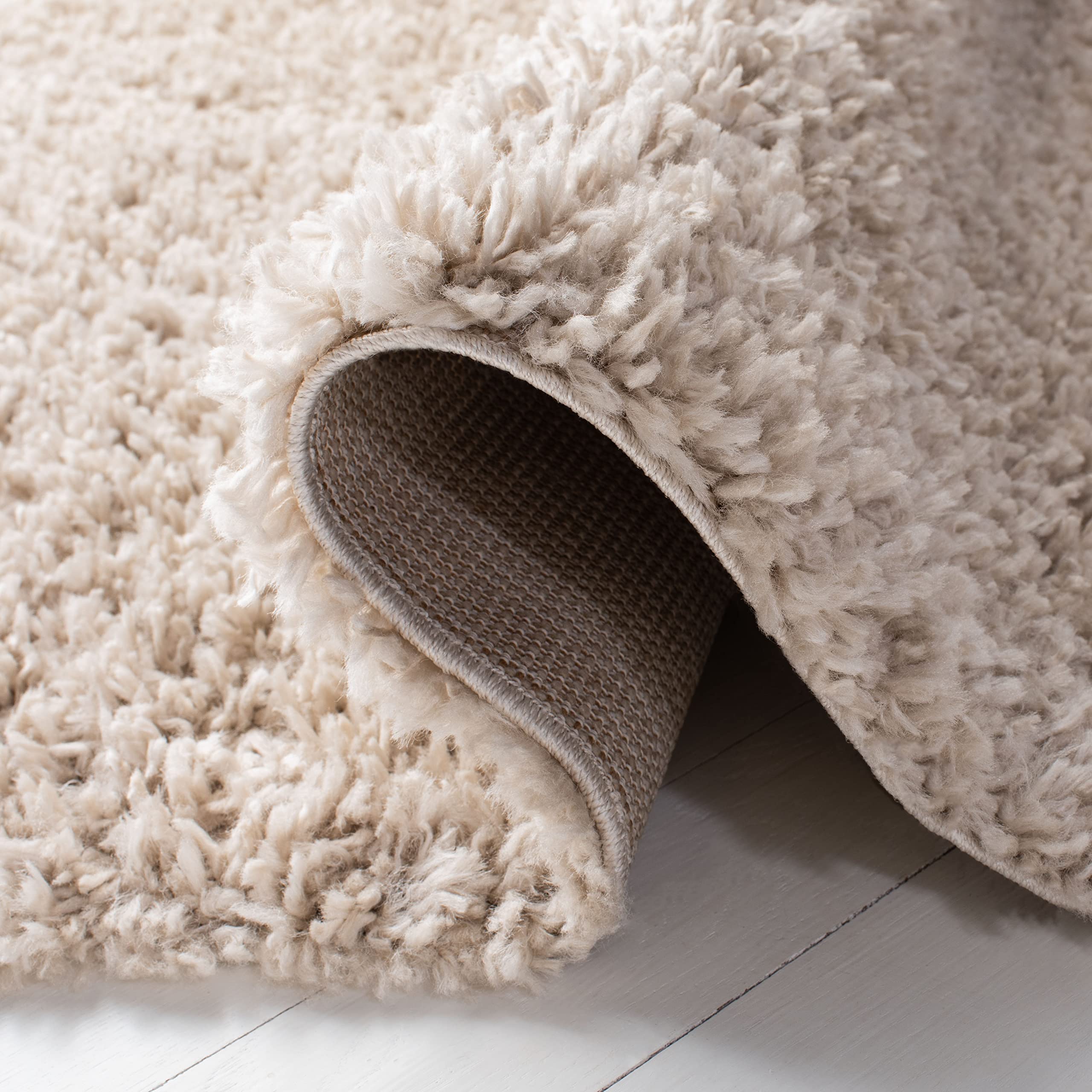 SAFAVIEH August Shag Collection Accent Rug - 2 x 5 Beige Solid Design Non-Shedding & Easy Care 1.5-inch Thick Ideal for High Traffic Areas in Entryway Living Room Bedroom AUG200D product thumbnail 6
