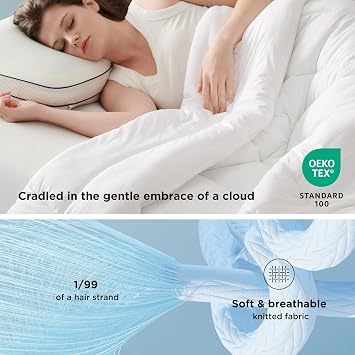 Bedsure 2 Pack Cooling Blanket Queen Size Grey & White