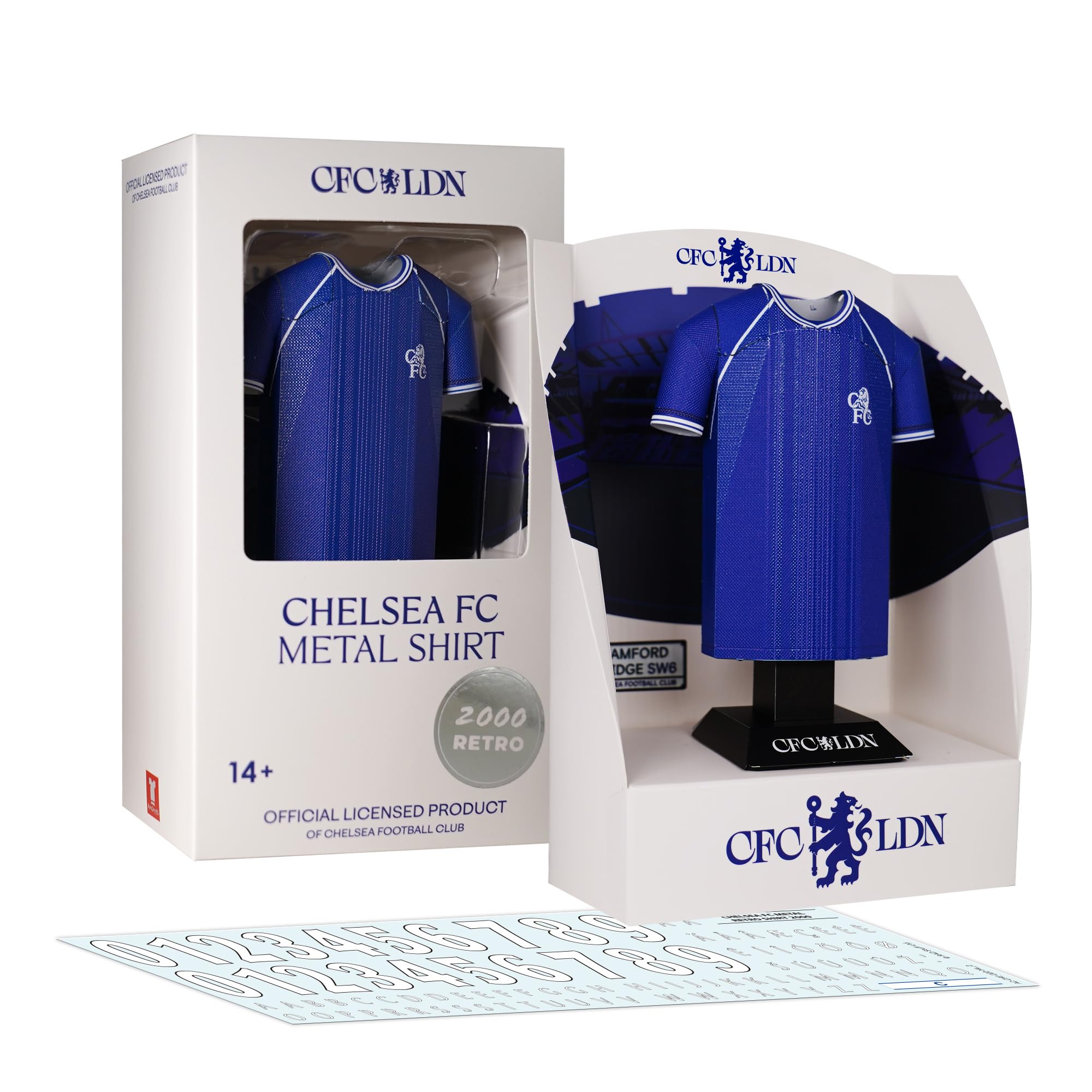 Chelsea FC 2000/01 Retro Metal Football Shirt, Officially Licensed Miniature Alloy Replica Jersey Collectible Display Gift - Image 2