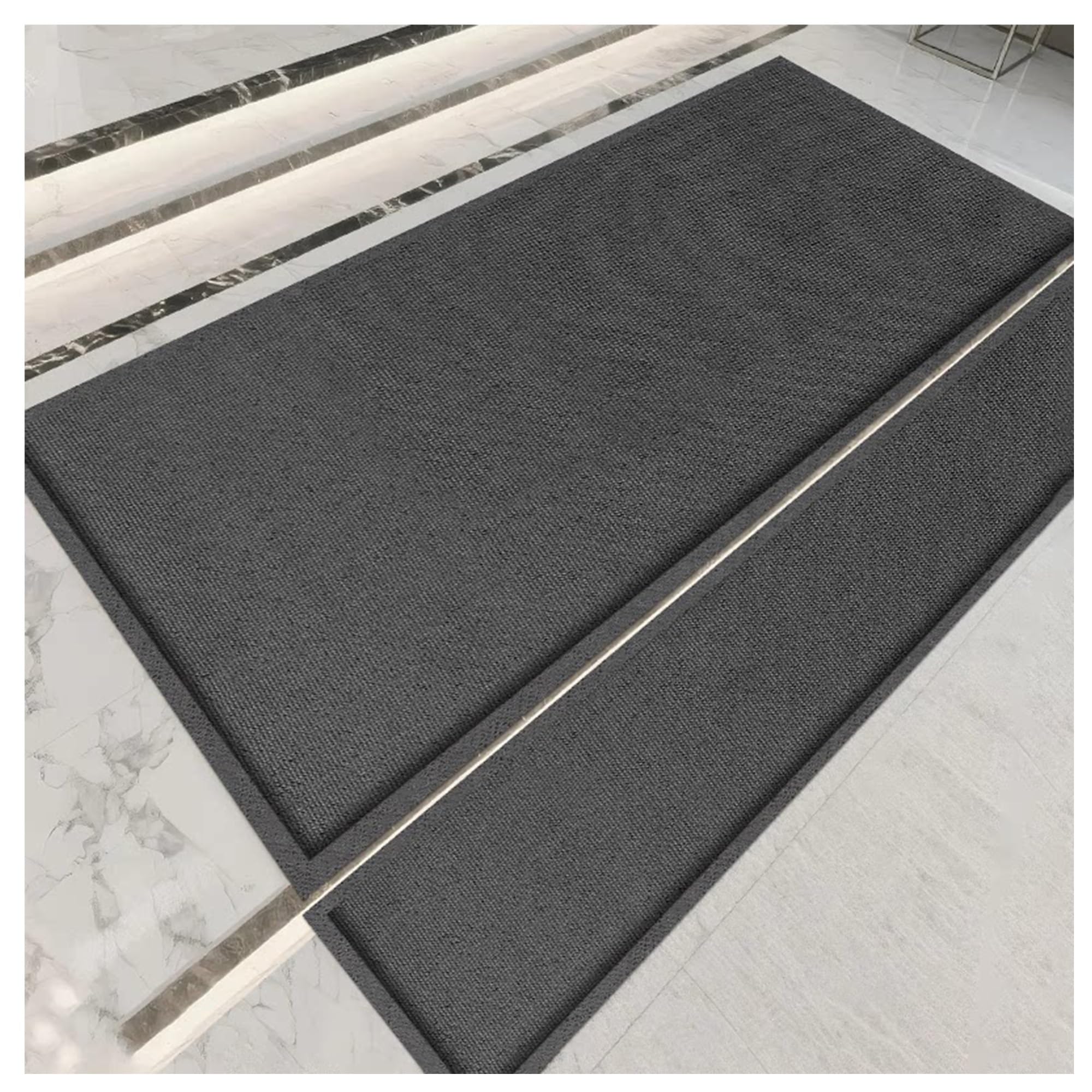 Dywanowe nakładki na schody, 1 szt. Zewnętrzne antypoślizgowe stopnie schodowe 6 mm gumowy podkład wielokolorowy Mata w wielu rozmiarach(Grey,40x120cm/15.7x47.2 inches)