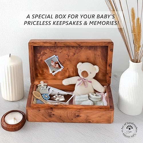 Miniatura 5 de Caja mediana de madera tallada a mano multiusos para recuerdos, organizador de almacenamiento de arte decorativo, caja de joyería, decoración de