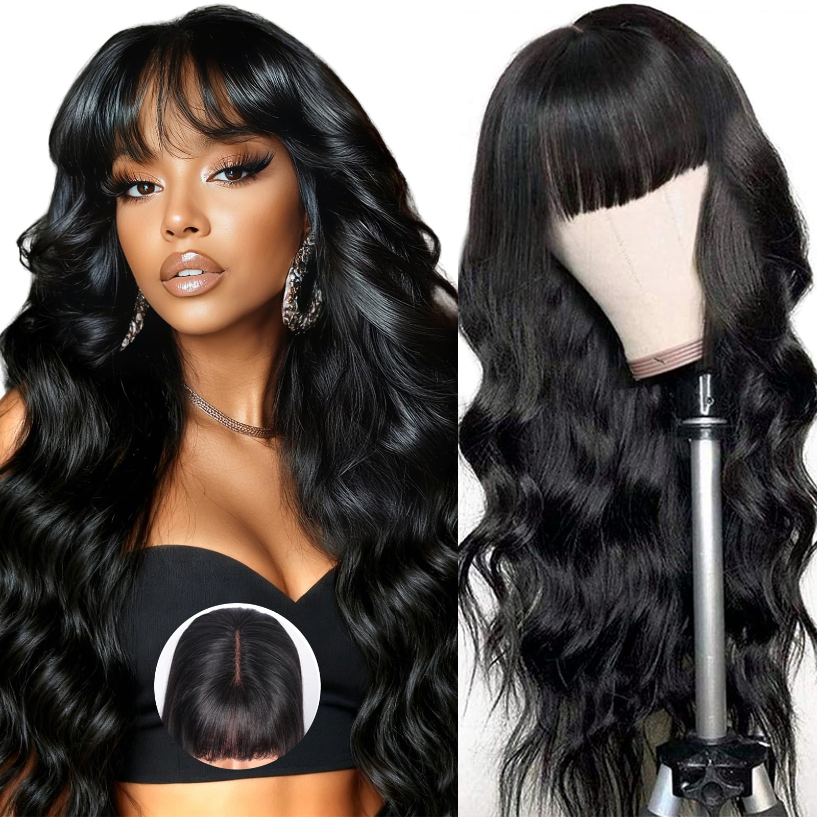 Ruiyu 250 Density 2x4 Bangs Wig