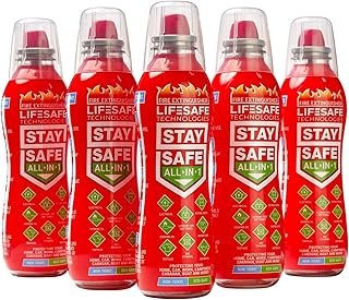 StaySafe All-in-1 Fire Extinguisher, 5-Pack |...,