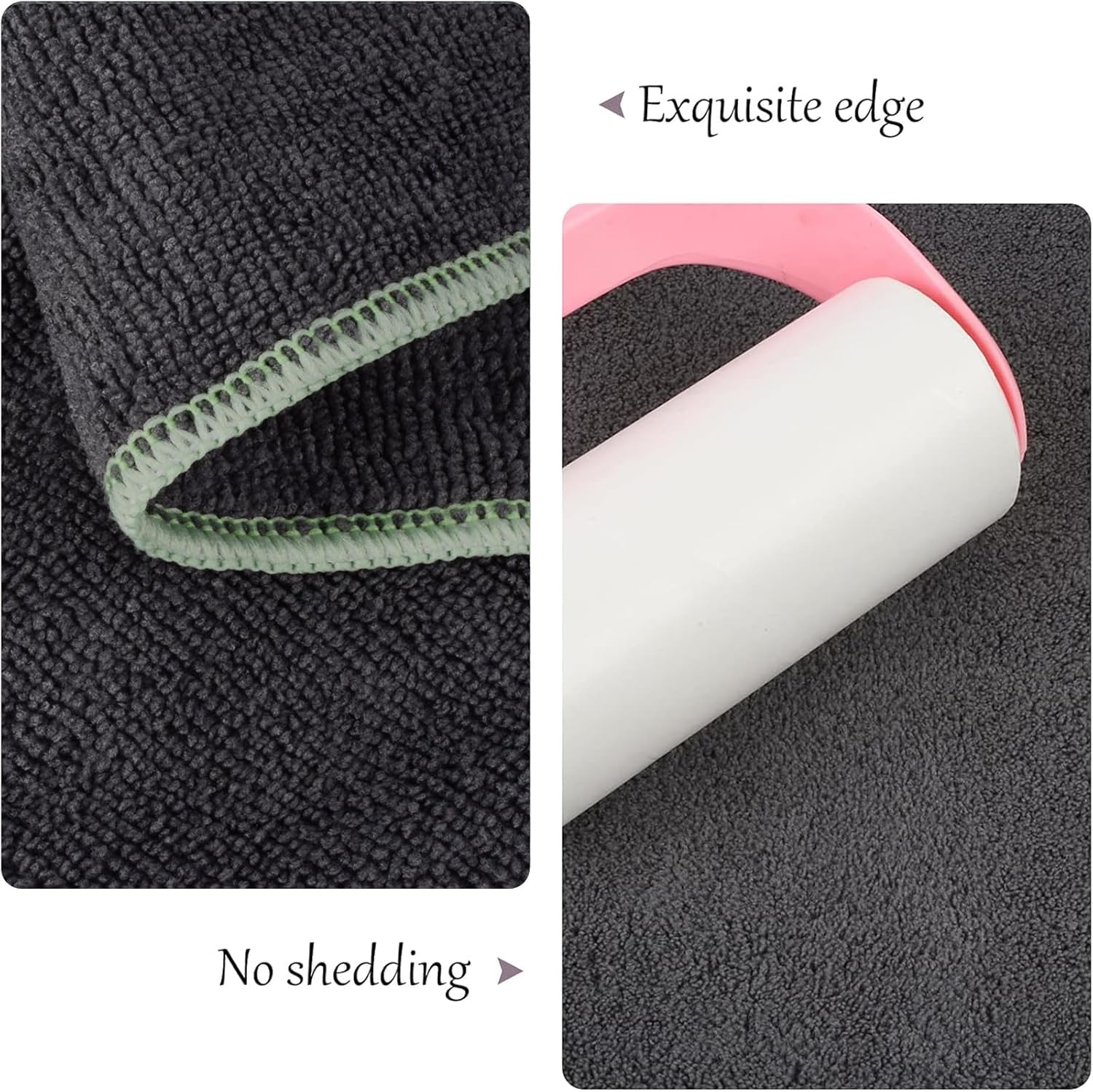 KinHwa Dog Towels Super Absorbent Microfiber Dog Drying Towel for Drying Dogs Soft Pet Bath Towels and Cats with Embroidered Paw Black and Grey 30inch x 50inch