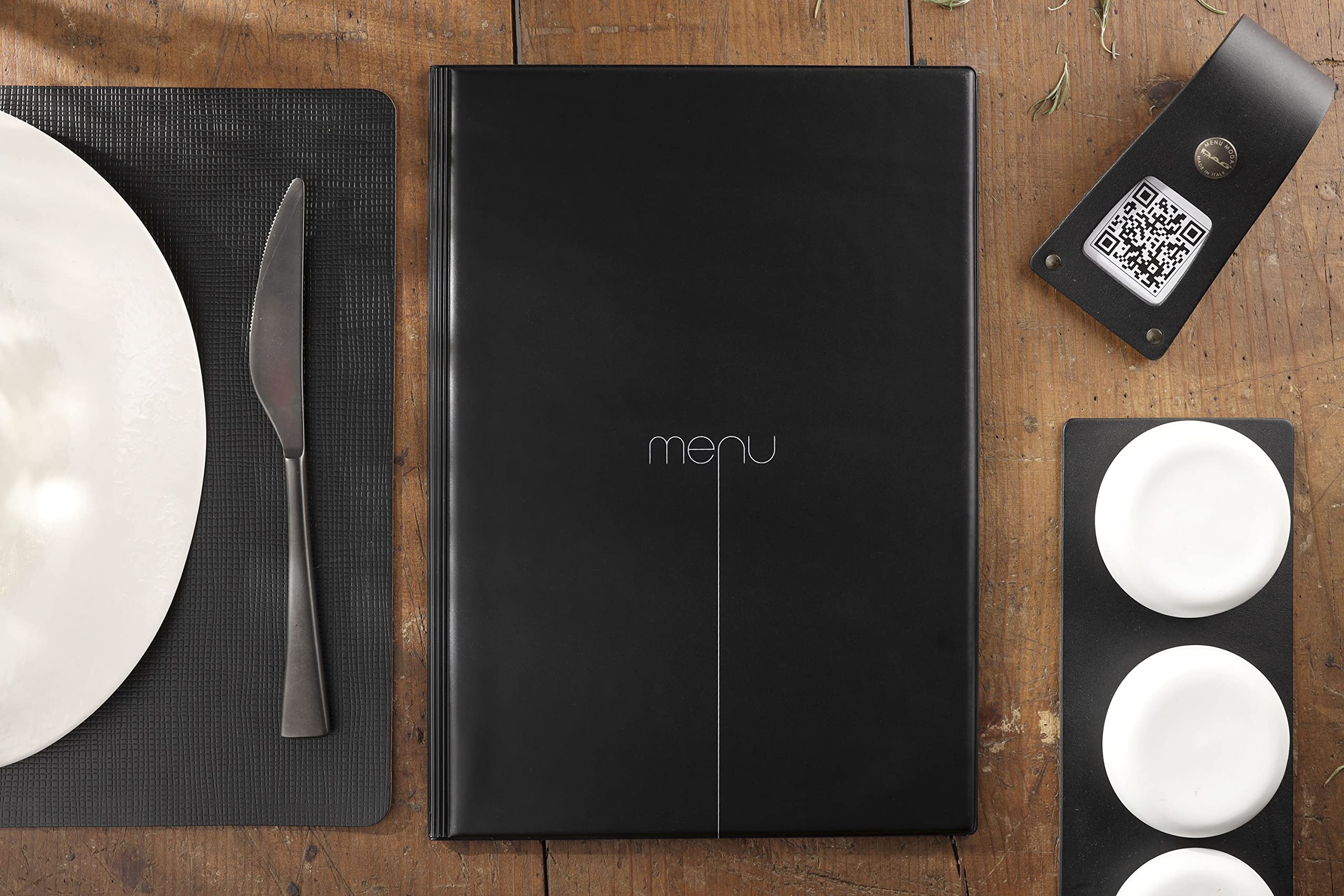 DAG STYLE Line Risto, Menü, speisekarten Restaurantbox 10 Stück, Format A4, PVC, Made in Italy, Plastiktüten, Schwarz