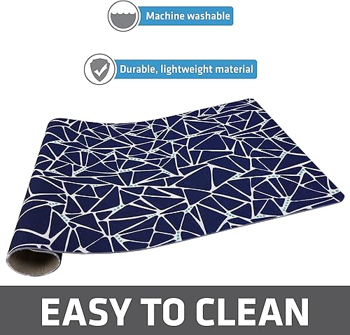 Miniatura 191 de Drymate Mantel individual con tazón para mascotas, tapete de alimentación de alimentos para perros y gatos, tela absorbente, respaldo impermeable