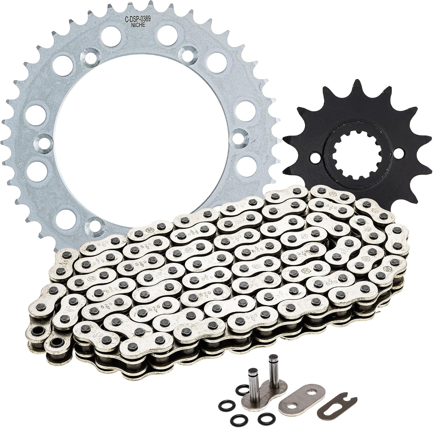 NICHE Drive Sprocket Chain Combo for Kawasaki KLX250 Front 14 Rear 42 Tooth 520 Standard 106 Links