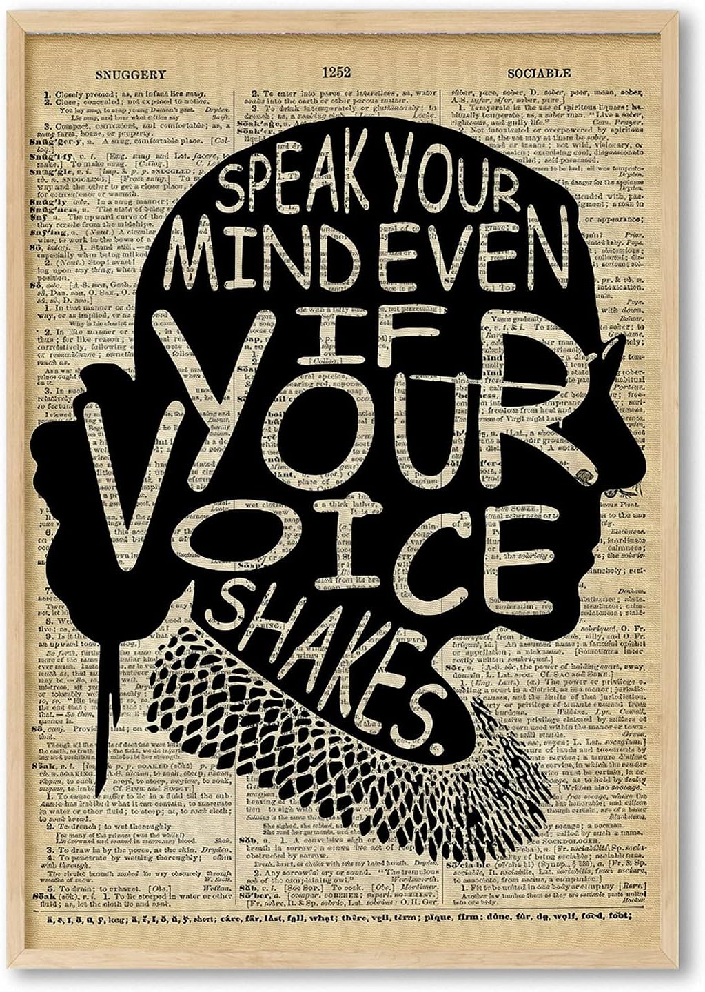Maldora RBG Canvas Art, Speak Your Mind Even If Your Voice