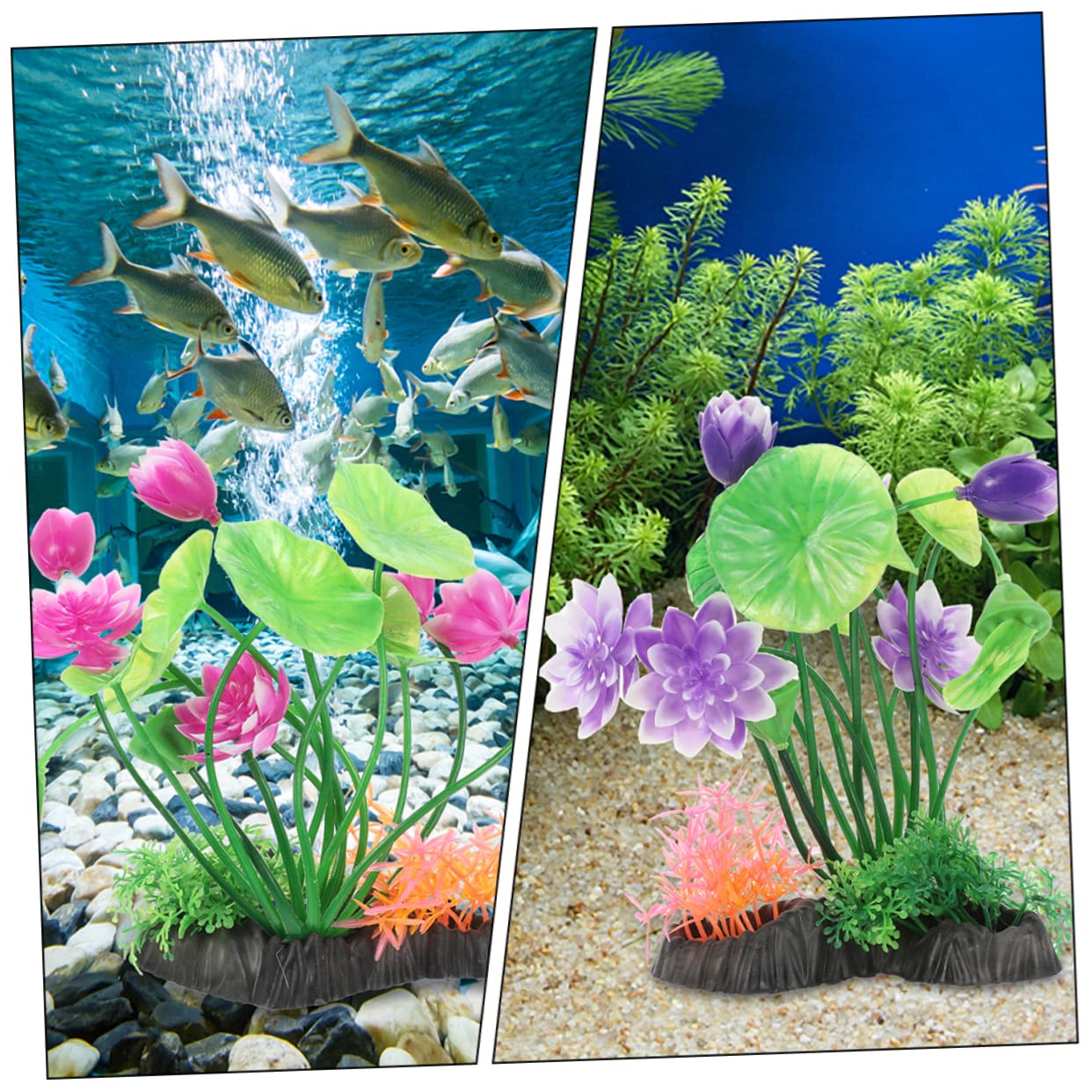 BESPORTBLE 10stücke Künstliche Wasserpflanzen Für Aquarien Dekorative Wasserpflanzen Lebensechte Aquarienlandschaft Für Fischbecken-Dekoration