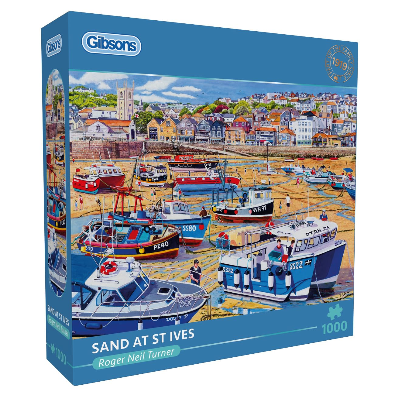 Gibsons Sand at St Ives 1000 Piece Jigsaw Puzzle for Adults – Cornwall Scenic Coastal Landscape by Roger Turner – Premium Sustainable Puzzle Made in the UK/EU - Great Gift Idea — image 1