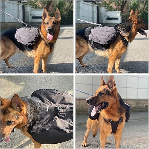 Miniatura 5 de Lovelonglong Mochila multifuncional para perros para senderismo, mochila multifuncional para el día del perro, bolsa de viaje con cremallera,