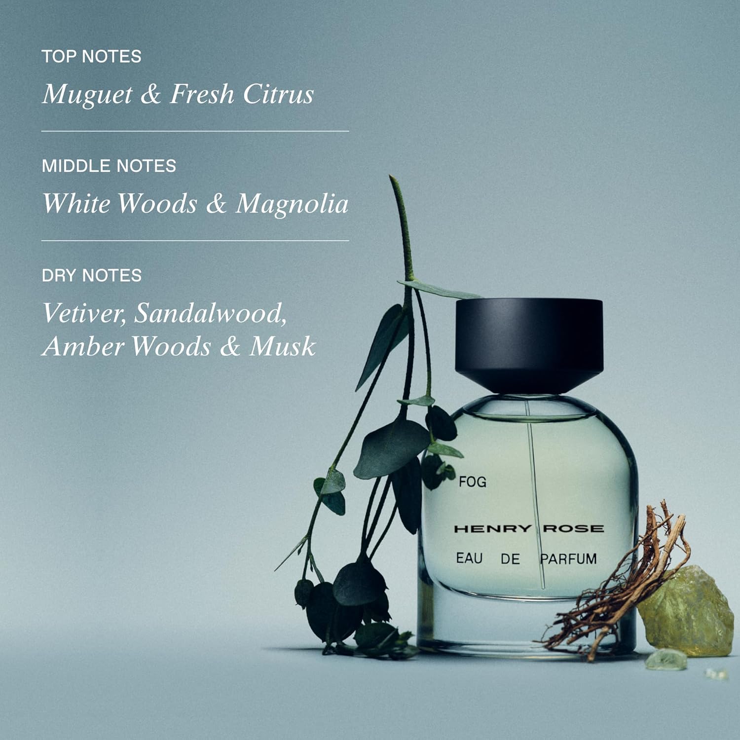 Henry Rose Perfumes for Women & Men - Gender-Inclusive, Earthy + Woody Fragrance with Vetiver & Fresh Citrus - EWG Verified, Cruelty-Free, Sustainable Packaging - Fog (1.7 fl oz) - Image 2