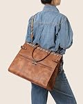 FADEON Sac pour ordinateur portable Designer PU Sacs à dos en cuir gros sac à dos 15.6 Sac à main pour le compartiment de l'ordinateur portable pour femme