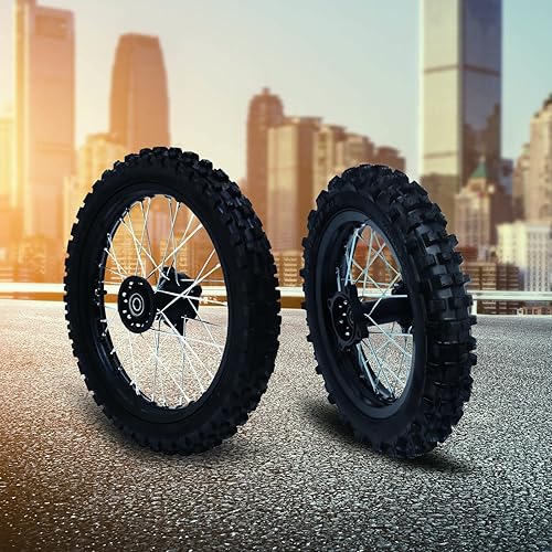 Miniatura 3 de Llanta de neumático delantera 60100-14 y trasera 80100-12, 2 piezas, montaje de llanta de neumático de rueda DIY para 50cc 70cc 90cc Off-road Bike