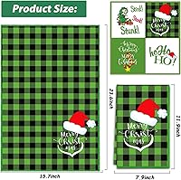 Vista 2 de Tevxj Juego de 4 toallas de cocina de Navidad, toallas de mano decorativas de Navidad, absorbentes, para invierno, vacaciones, árbol de Navidad