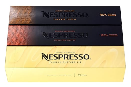 Amazon.com: Nespresso VertuoLine (versión europea) surtido de café con  sabor (7.7 onzas): Vanizio, Caramelizio, Hazelino, 30 cápsulas : Comida  Gourmet y Alimentos