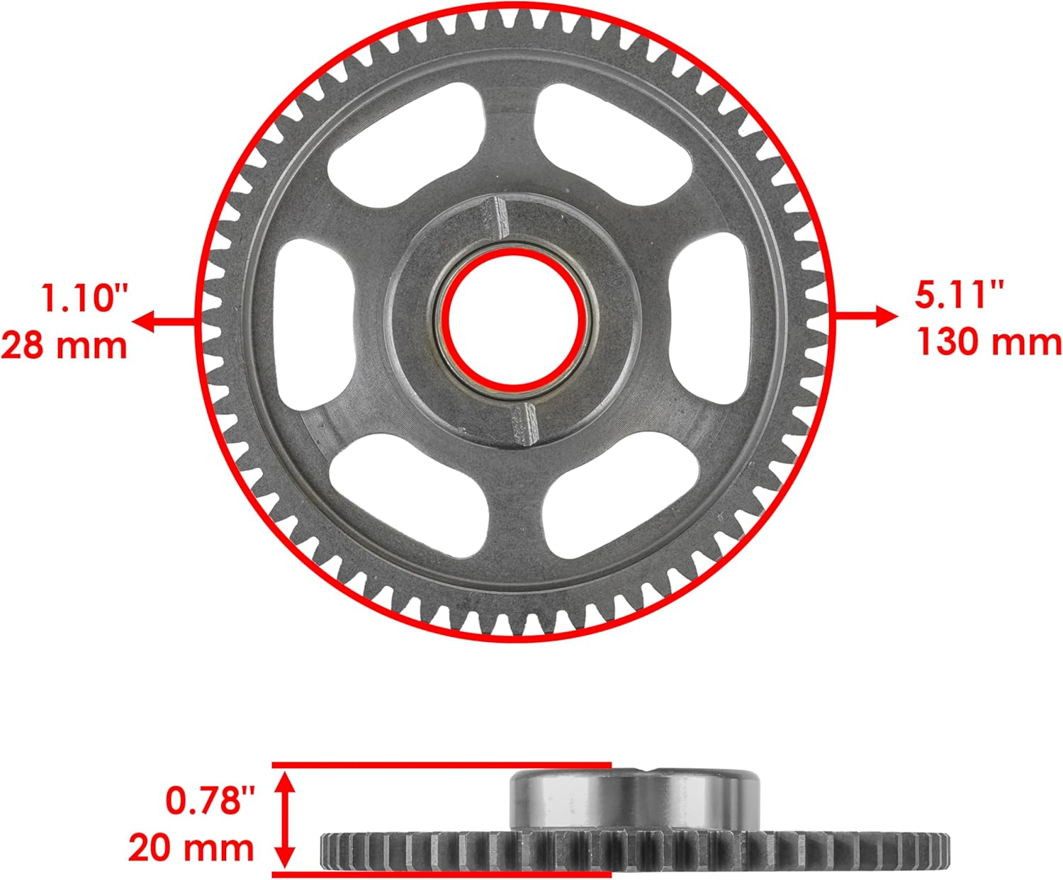 Caltric Starter Clutch One Way Sprag Idler Gear Gasket compatible with Polaris Rzr 4 Xp 900 2012