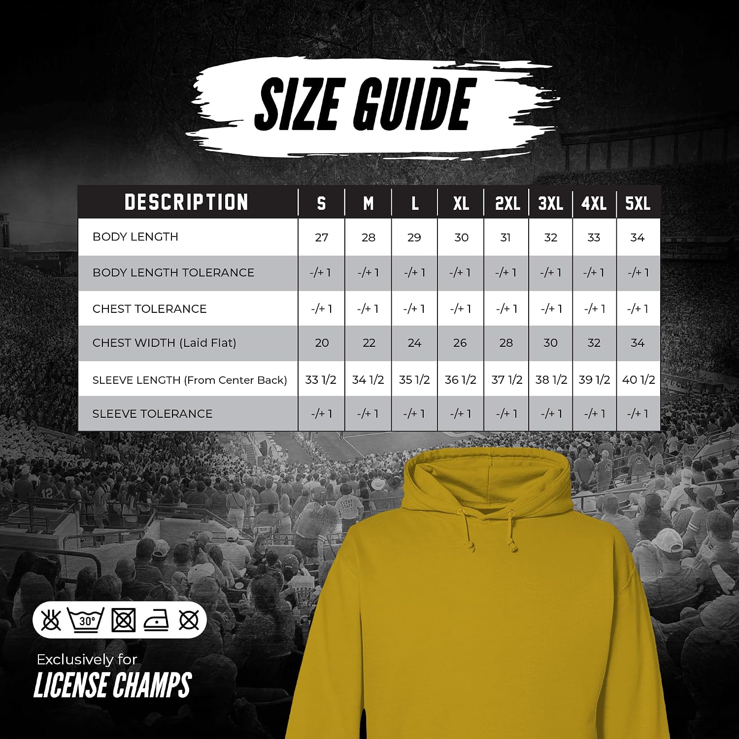 License Champs Hooded Sweatshirt | Official NCAA College Merch | Mens Womens Adult Hooded Sweatshirt | Mens Womens | Bar Logo