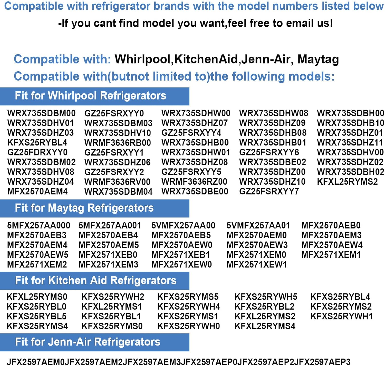 2 Pack Upgraded W10830274 Refrigerator Door Gasket Compatible with Whirlpool KitchenAid Maytag Jenn-Air Freezer Door Seal Replace W10294127, W10443273, 4454925,PS11759518,AP6027236