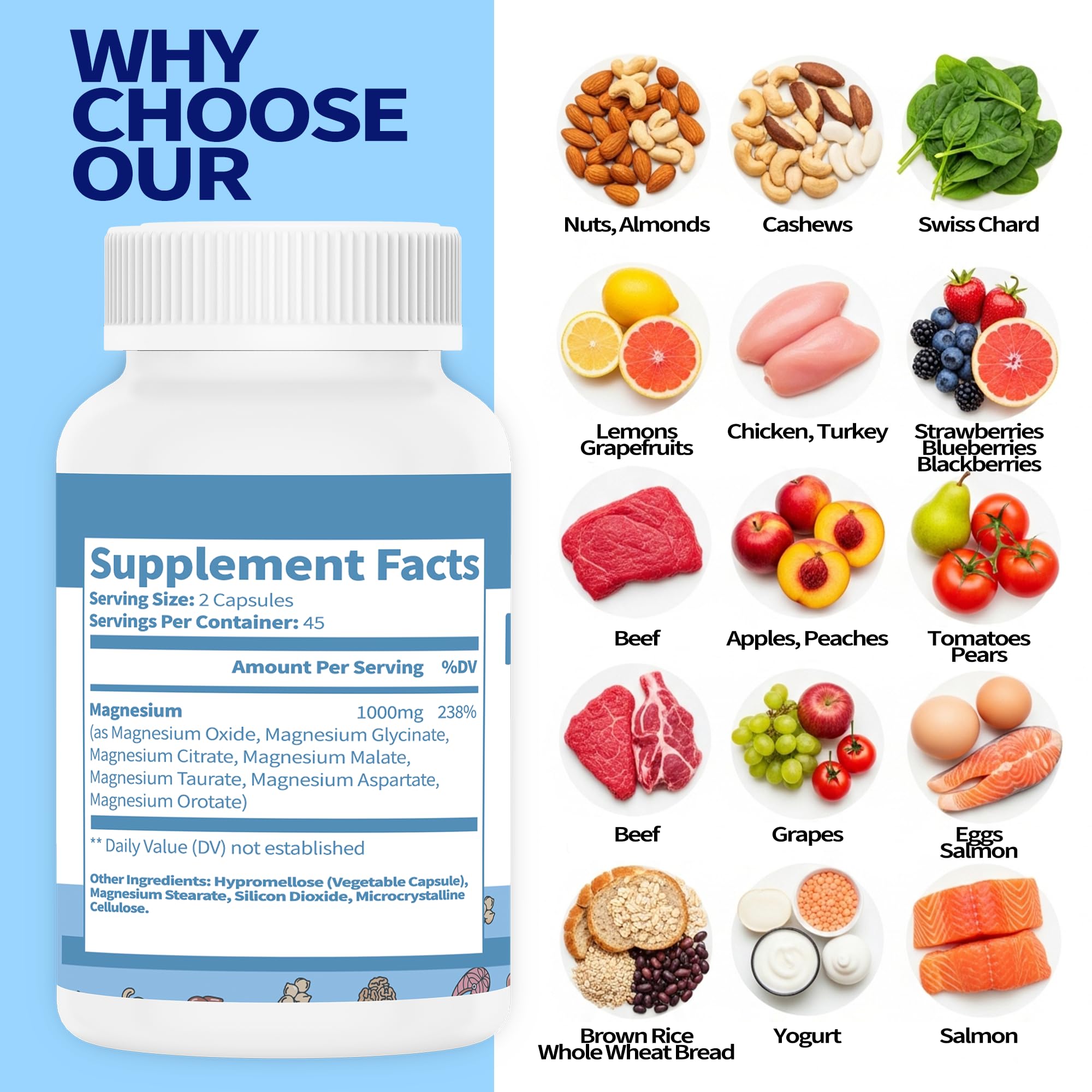 Magnesium Glycinate Supplement, 90 Capsules – Supports Sleep, Muscle & Heart Health – Vegan, Gluten Free, Non-GMO, Third-Party Tested — Amazon image 6