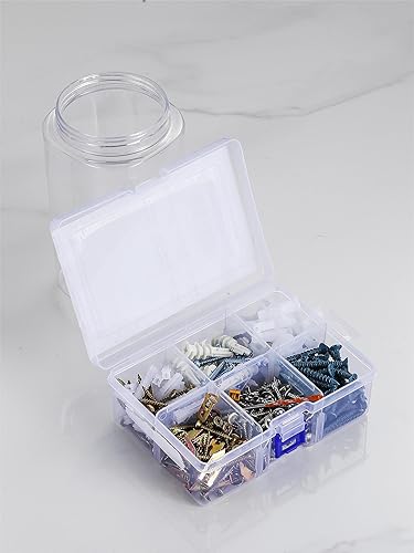 Miniatura 6 de Juego de anclaje de pared multiusos 367 piezas, kit de anclaje para paneles de yeso, para aluminio, hierro, madera, paneles de yeso, paredes de