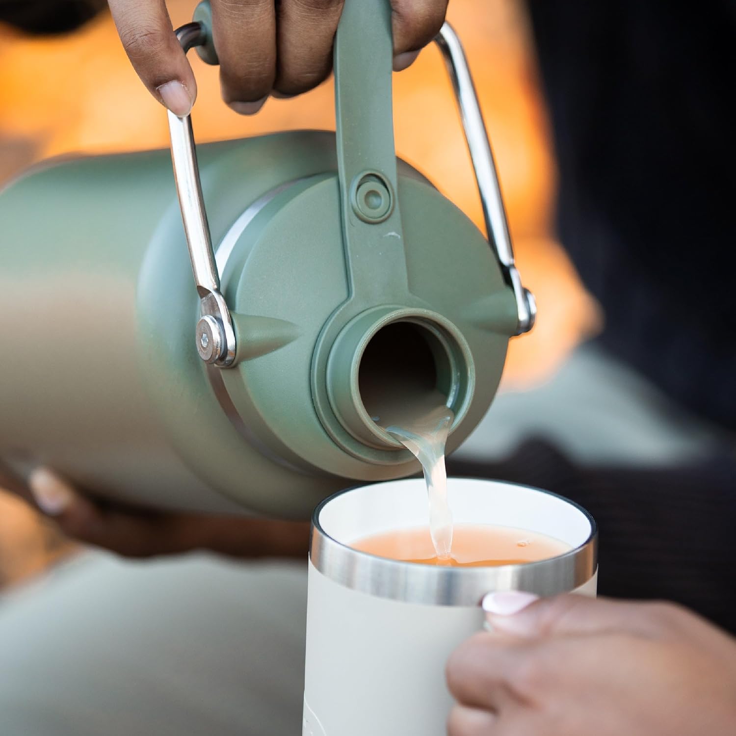 RTIC 1 Gallon Outback Jug, Stainless Steel, Ceramic Lined Insulated Water Bottle with Lid and Handle, BPA-Free, Double Wall Vacuum Insulation, Trailblazer - Image 6