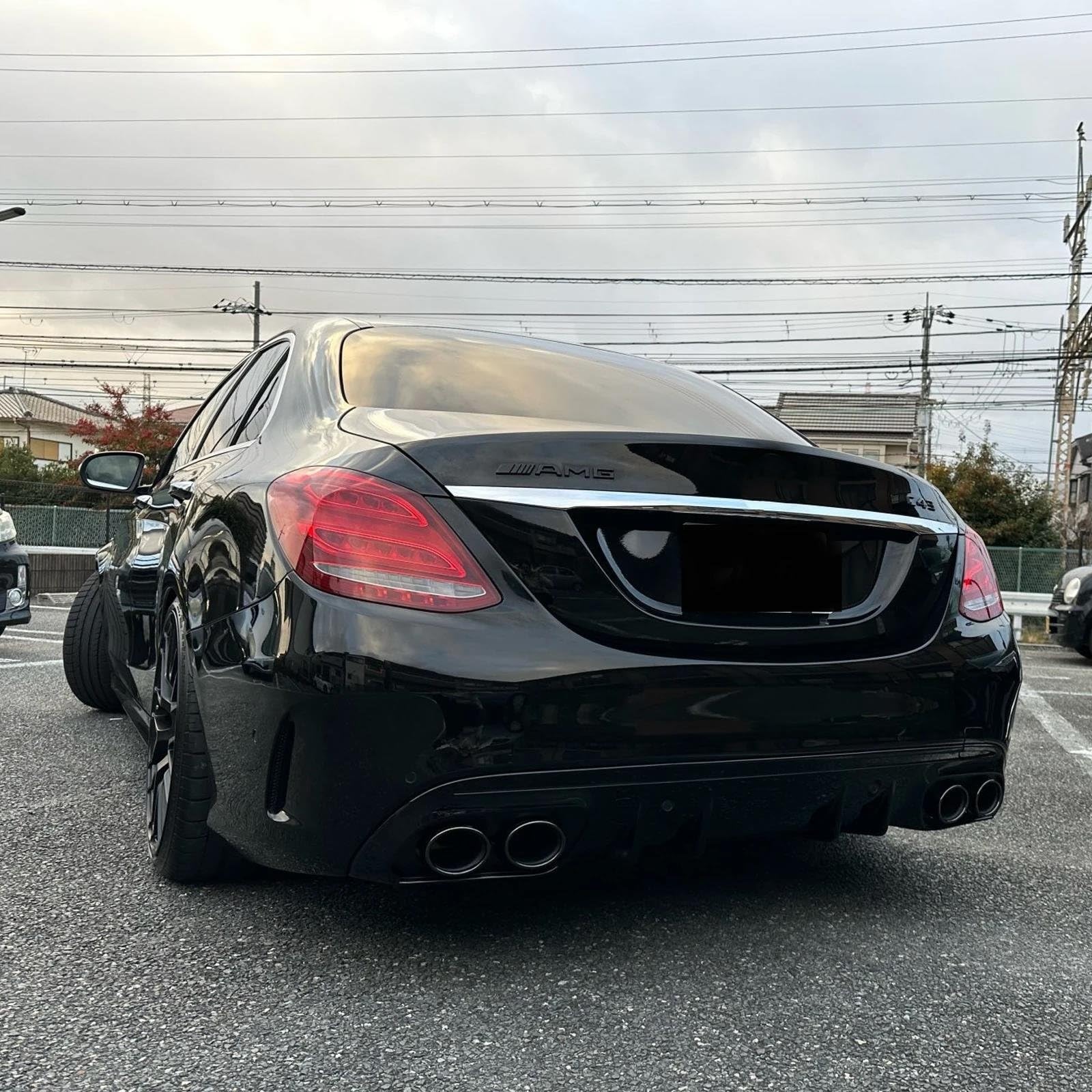 Difusor Trasero Con Doble Salida De Escape Para Mercedes Clase C W205 Y S205 Con Línea AMG, 9012teile