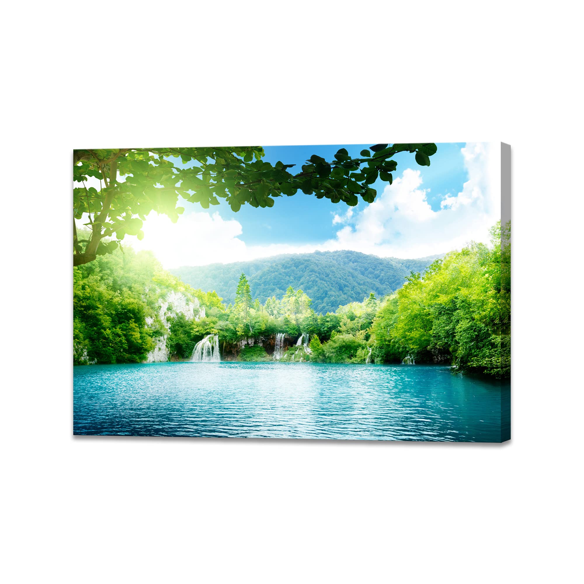 Amazon.co.jp: アート パネル 自然風景 絵画 山 日光 風景画 森林