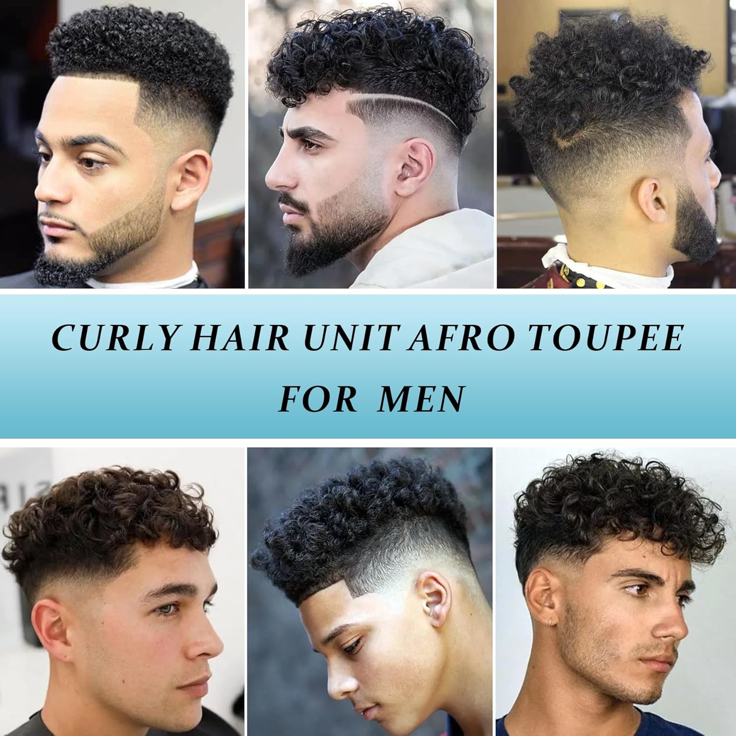 Mens Toupee Curly Barrel Twist Weave Afro Toupee For Black Man 100% Human Hair Kinky 15MM Curl Mens Protesis Wig 360 Real Fake Wigs 1B# Off Black Hair System PU Male Hairpieces 8X10''