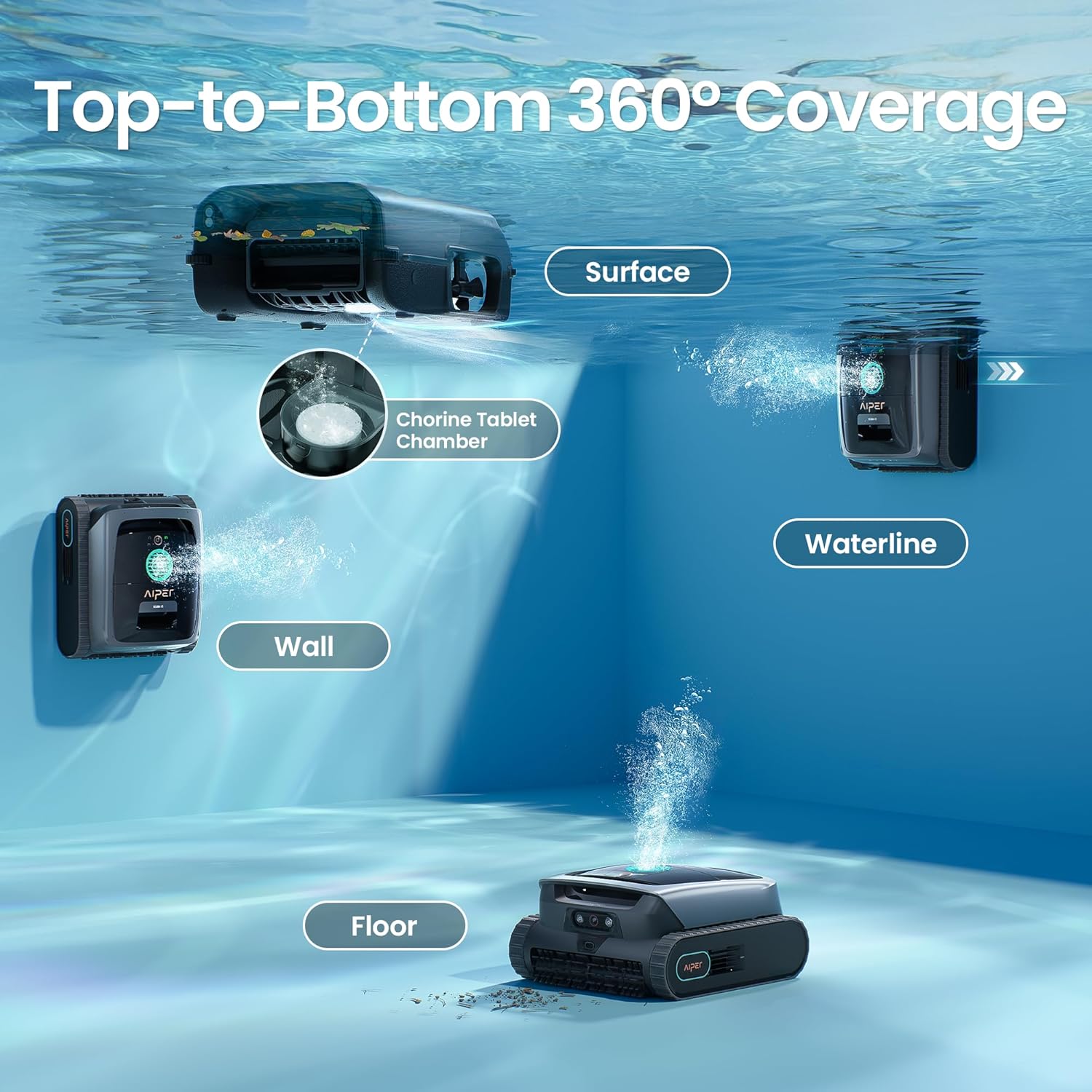 (2026 New) AIPER Experts Duo: Scuba V3 & Surfer S2, 360° Top-to-Bottom Cleaning, 7 Day Hands-Free Care, 10x Faster Pool Cleaning with AI Patrol, Smart Parking & Water Quality Maintenance thumbnail