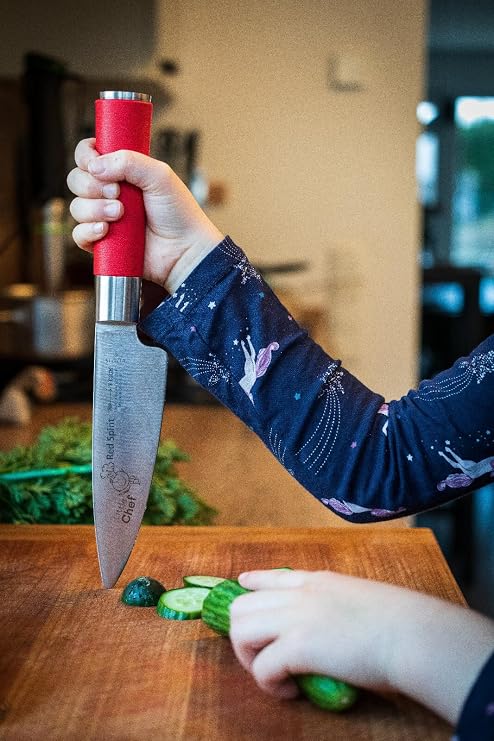 F. Dick Red Spirit Little Chef 6 Inch Chef Knife - Starter Kitchen Knife For The Beginning Cook