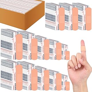 Timgle 1500 Pcs Variety Pack Adhesive Bandages Bulk Waterproof Adhesive Breathable Bandages for Sensitive Skin School Nurses Businesses Travel First Aid Kits Homeless Care Supplies Donations