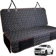 Meginc Bench Seat Covers for Trucks,Dog Car Seat Covers for Ford f150/Ram1500/Nissan Frontier/Toyota Tacoma/GMC Canyon,Nonslip Truck Seat Cover for Dogs Brown