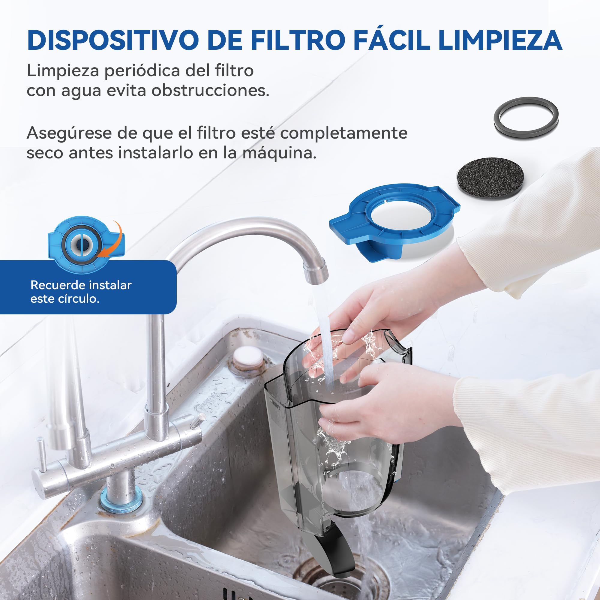 Aspiradora con Cable, Aspiradora Escoba con Cable Potente 20Kpa 600W, 3 en 1 Aspirador de Mano con 5m Cable, Aspirador Vertical Ligero Anti-Enredos para Alfombras de Pelo de Mascotas Pisos Duros