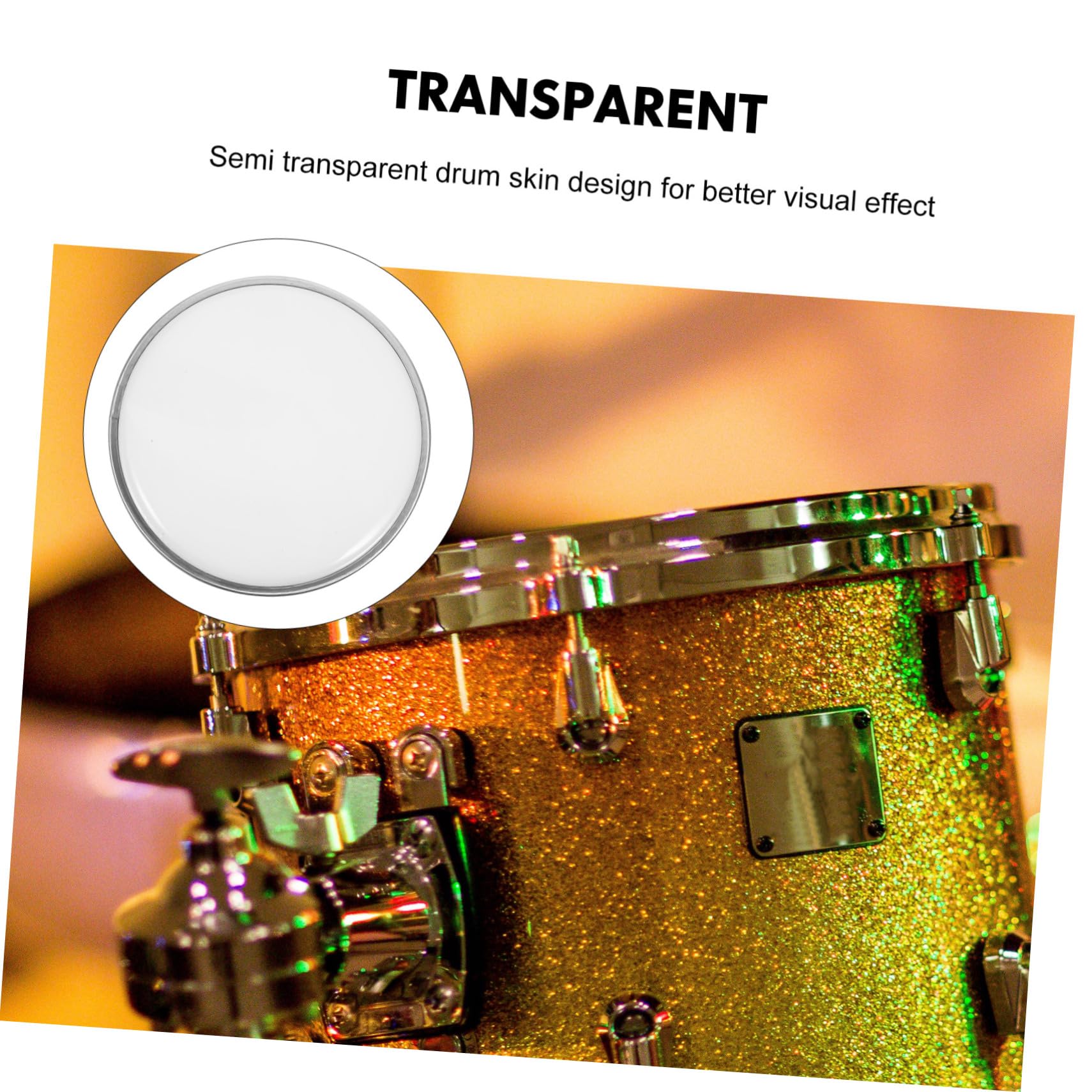Levemolo Drum Kit Drum Heads Skin Percussion Part Replacements Skin for Drum Musical Instrument Parts Drum Skin Replacements Drum Percussion Parts Drum Heads Replacements Skin Drum Covers
