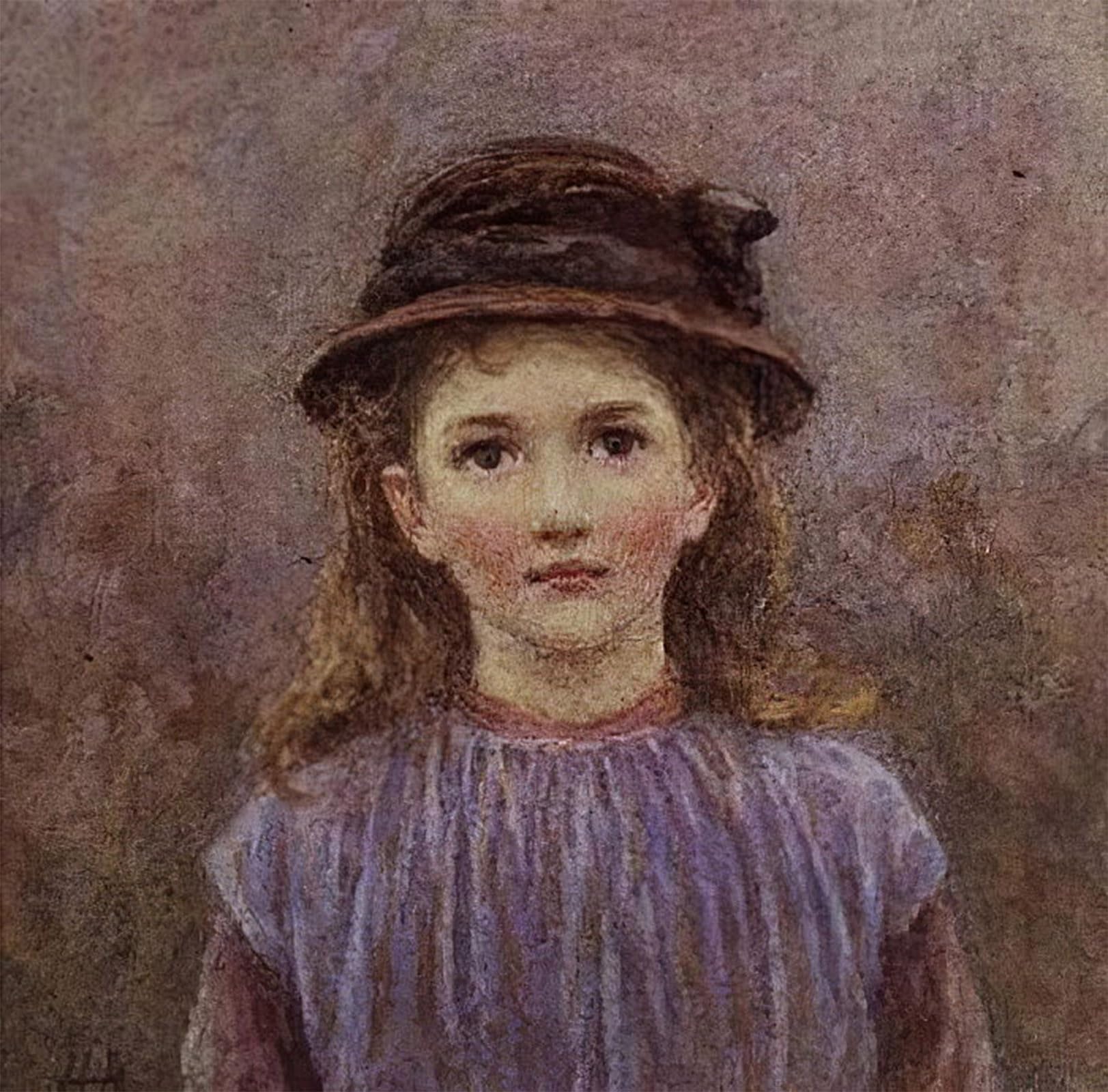 POSTERIIk Vintage Art Print Images Pictures Print Portrait of a Young Girl by Helen Allingham Modern Colour Posters for Office Home Decor 60x90cm