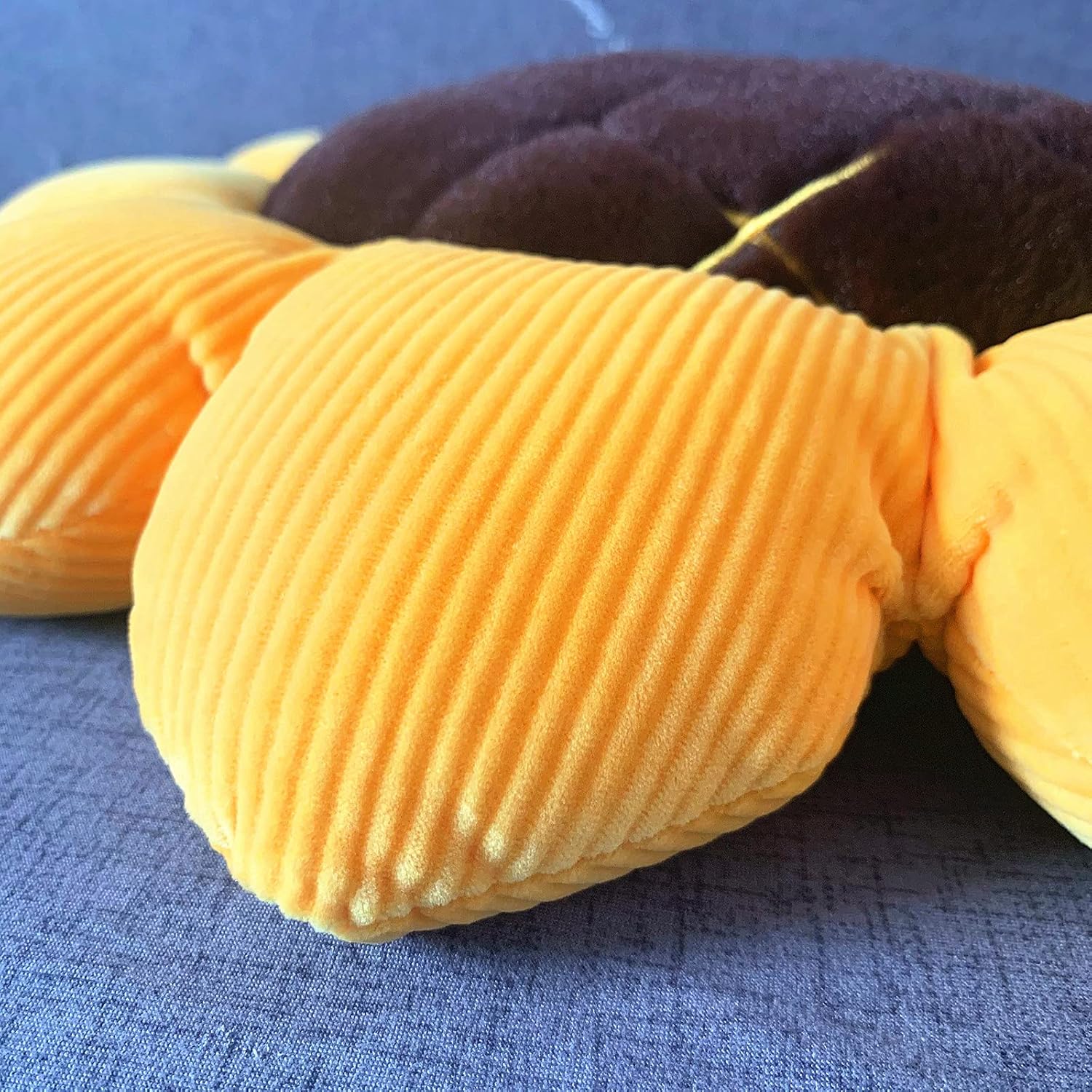 LEVINIS Yellow Sunflower Cushion Mat Home Decor Reversible Floor Pillow Seating Cushion Girls Boys Mother Gift Soft Velvet Stuffed Throw Pillows for Bed Couch Chair Car Office 19'' - Image 5