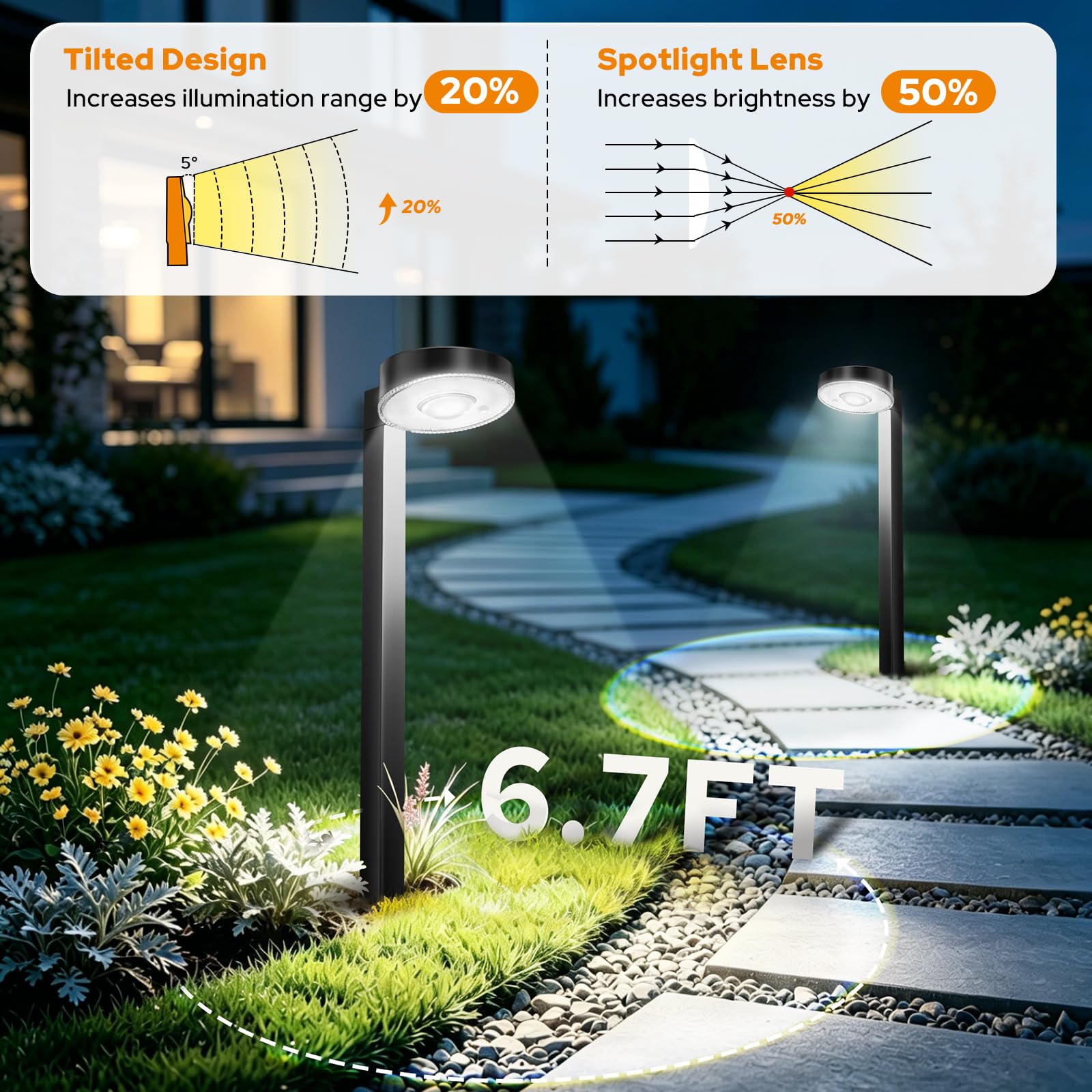 NIORSUN Solarlampen für Außen Garten, 12 Stück Hellere Solarleuchten für Außen mit 3 Farbtemperaturen, IP65 Wasserdicht Solar Gartenleuchten für Weg Rasen Gehweg Blumenbeet und Gartendeko
