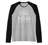 Computer Programmer Dad Gift, Software Developer Coder Idea Raglan Baseball Tee