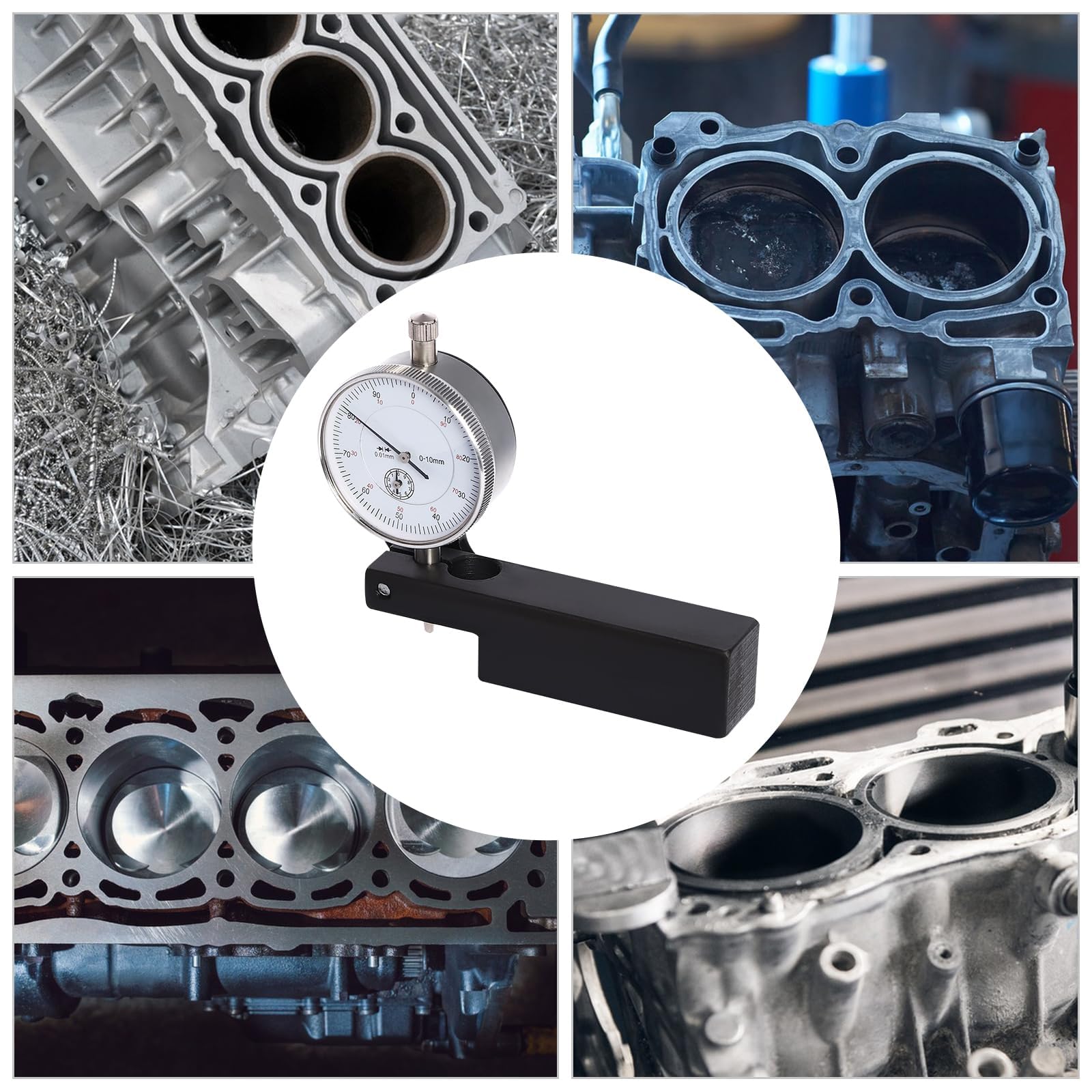 Cadrans de précision indicateurs pour cylindre de moteur à huile précis Outil de mesure de protrusion 0,00 cm