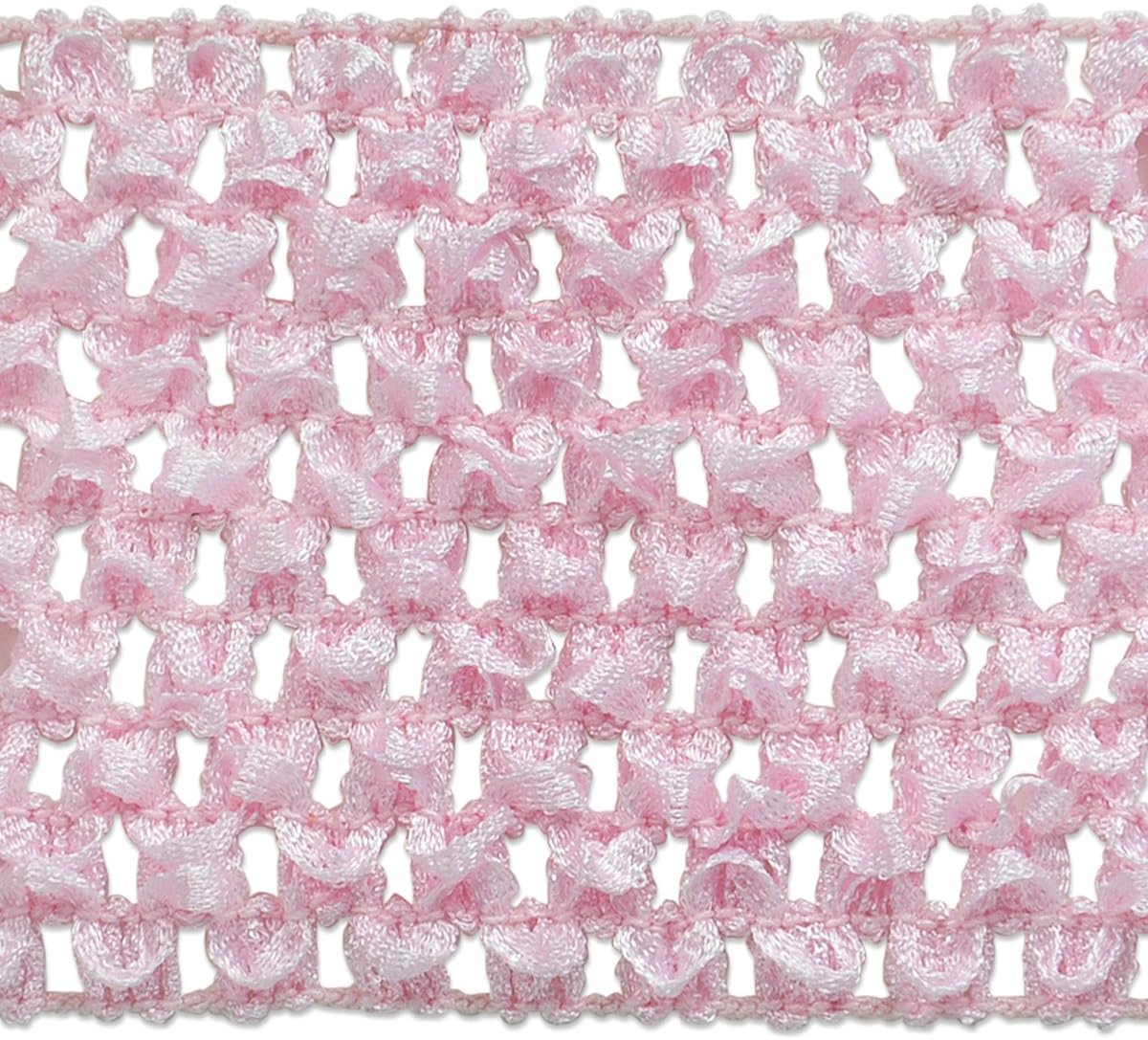 EXPO Crochet Headband Stretch Trim, 2-3/4-Inch by 20-Yard, Pink