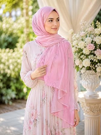 MissShorthair Scarves for Women, Lightweight Sheer Wrap Shawl, 71 x 31 in