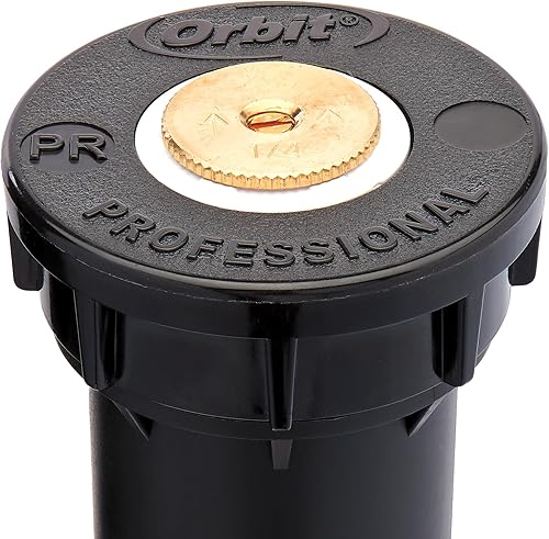 Miniatura 5 de Orbit 80357 - Rociador profesional de 3 pulgadas con cabezal de pulverización emergente regulador de presión con boquilla de patrón completo de latón