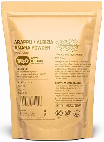 Miniatura 2 de ArappuAlbizia Amara Powder 8 oz, Champú natural y acondicionador para la reparación del cabello, cuidado del cuero cabelludo, cuidado del cabello,